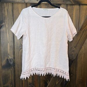 Terzo Millennio 100% Linen Top Decorative Fringe